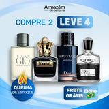 4 Perfumes Masculinos TESTER (100ml) - Scandal | Sauvage | Giorgi Armani | Creed (5 Anos Armazém do Perfume)