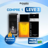 3 Perfumes Masculinos TESTER (100ml) - Silver Scent | Azzaro | 212 Black (5 Anos Armazém do Perfume)