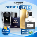Compre 1 Leve 4 - Perfumes Masculinos Importados (100ml) - 1 Million | Creed Aventus | Invictus | BLEU (5 Anos Armazém do Perfume)