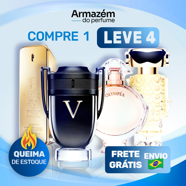 4 Perfumes Importados (100ml) - 1 Million | Fame | Invictus Victory | Olympea (5 Anos Armazém do Perfume)