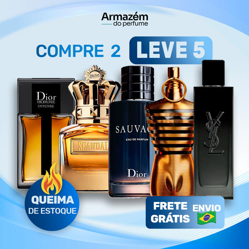 5 Perfumes Masculinos TESTER (100ml) - Scandal | Le male elixir | Sauvage | Homme intense | YSL myslf (5 Anos Armazém do Perfume)