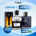 3 Perfumes Masculinos TESTER (100ml) -  Creed Aventus | Dior Homme Intense | Bleu de Chanel (5 Anos Armazém do Perfume)