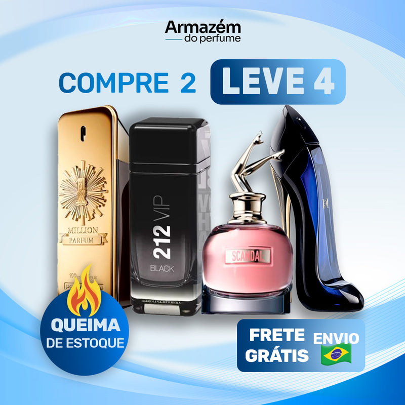 4 Perfumes TESTER (100ml) - 1 Million | Scandal | Good Girl | 212 VIP Black (5 Anos Armazém do Perfume)