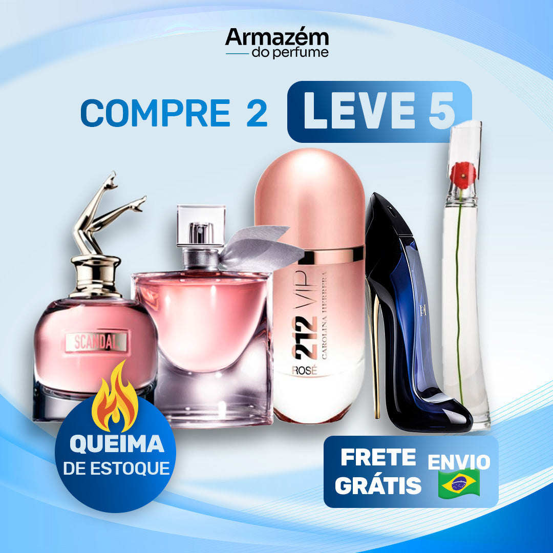 5 Perfumes Femininos TESTER (100ml) - Scandal | La vie est belle | 212 Vip rosé | Good Girl | Flower by Kenzo (5 Anos Armazém do Perfume)