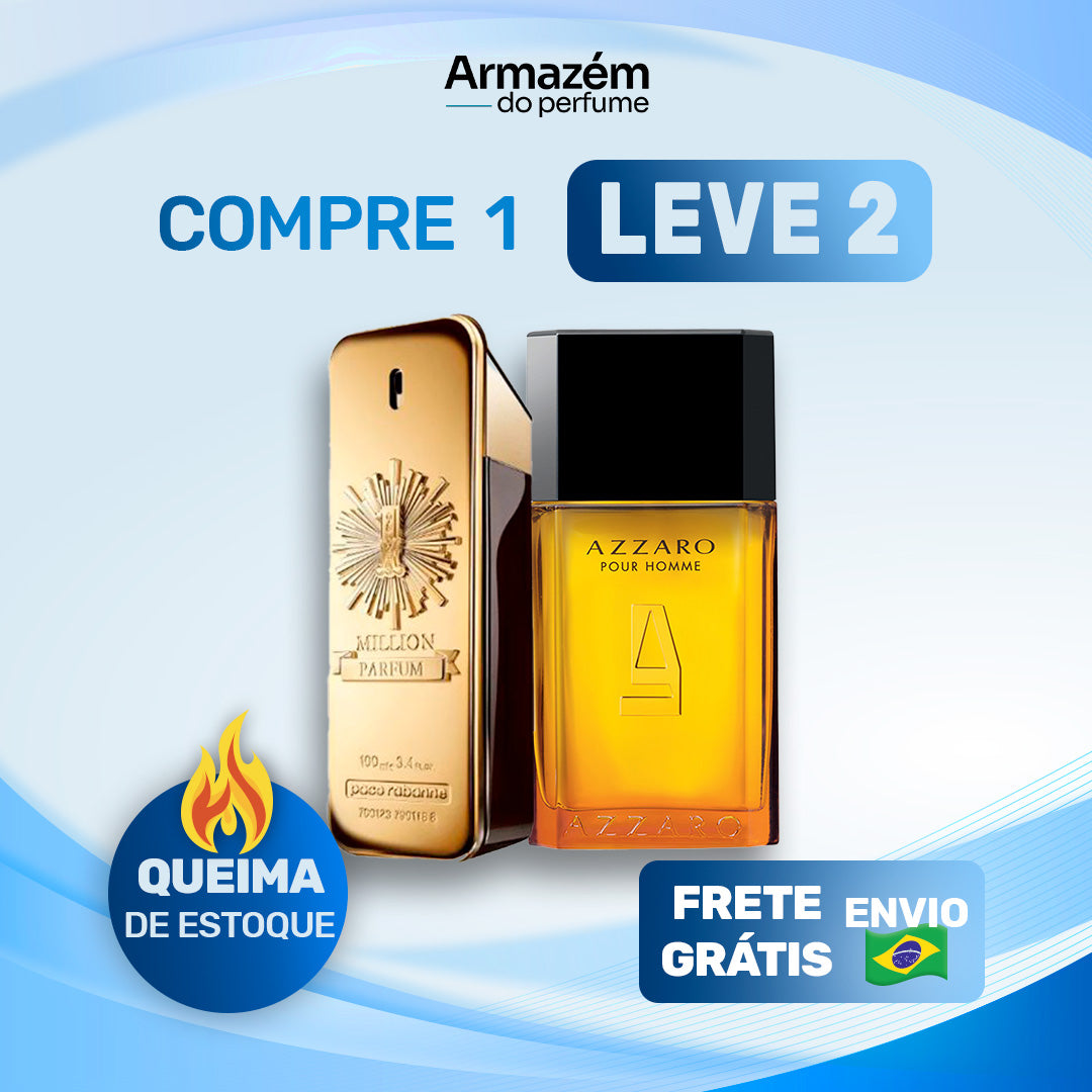 2 Perfumes Masculinos TESTER (100ml) - 1 Million | Azzaro Pour Homme | (5 Anos Armazém do Perfume)