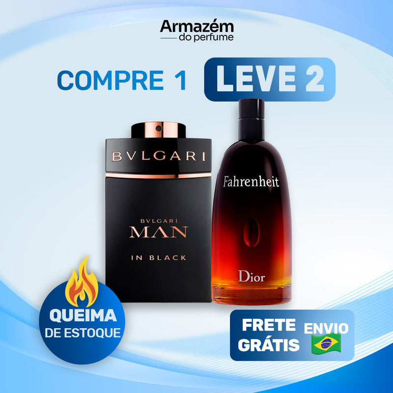 2 Perfumes Masculinos (100ml) - Bvlgari MAN in Black | Fahrenheit | (5 Anos Armazém do Perfume)