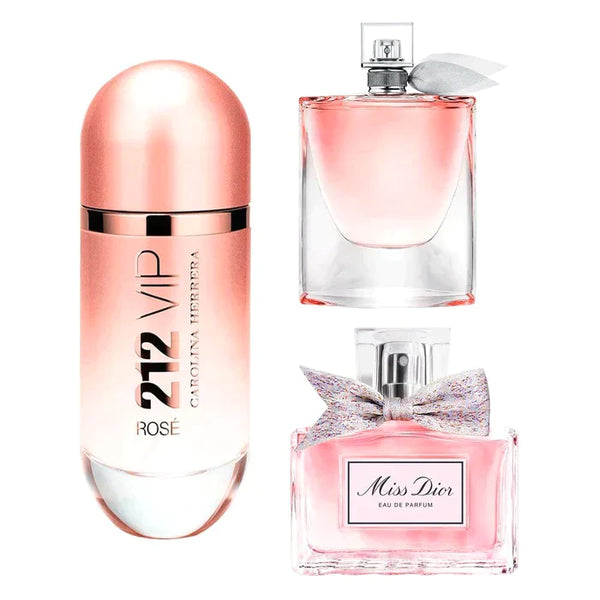 (Liquidação) - 212 Vip Rose + La Vie + Miss Dior 100ML